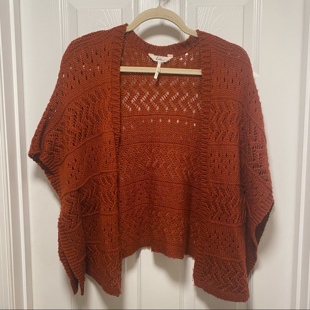 Burnt Orange Sweater Cardigan